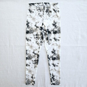 Forever 21 Leggings Womens S Black White Tie Dye Cotton Casual Lounge Athleisure